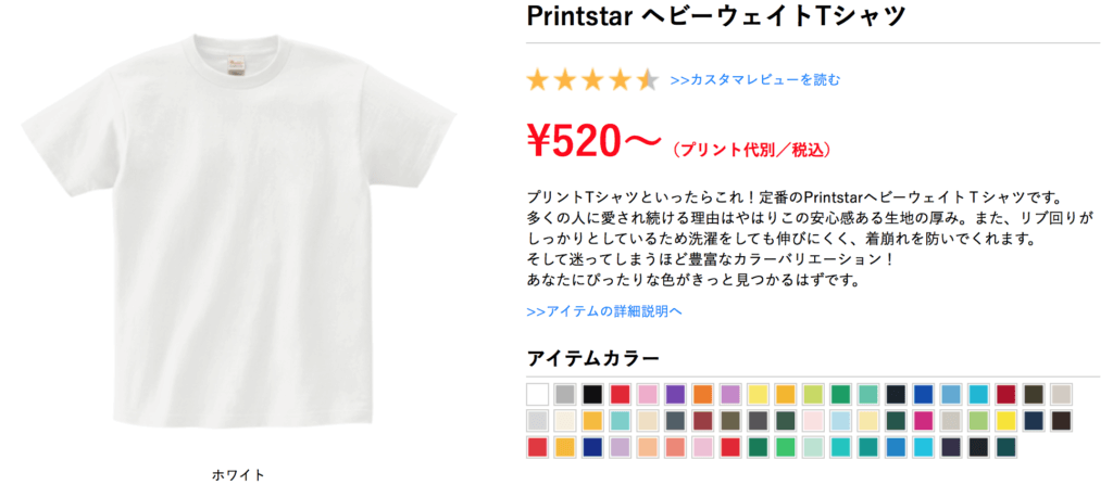オリジナルプリント.jpでオリジナルTシャツを印刷